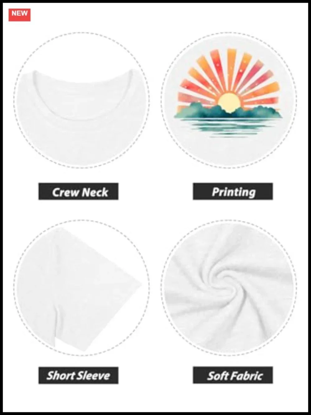 Women's Graphic T-Shirt Loose Fit Cotton Blend Short Sleeve Casual Tee